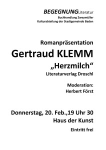 Gertraud Klemm Plakat 2014